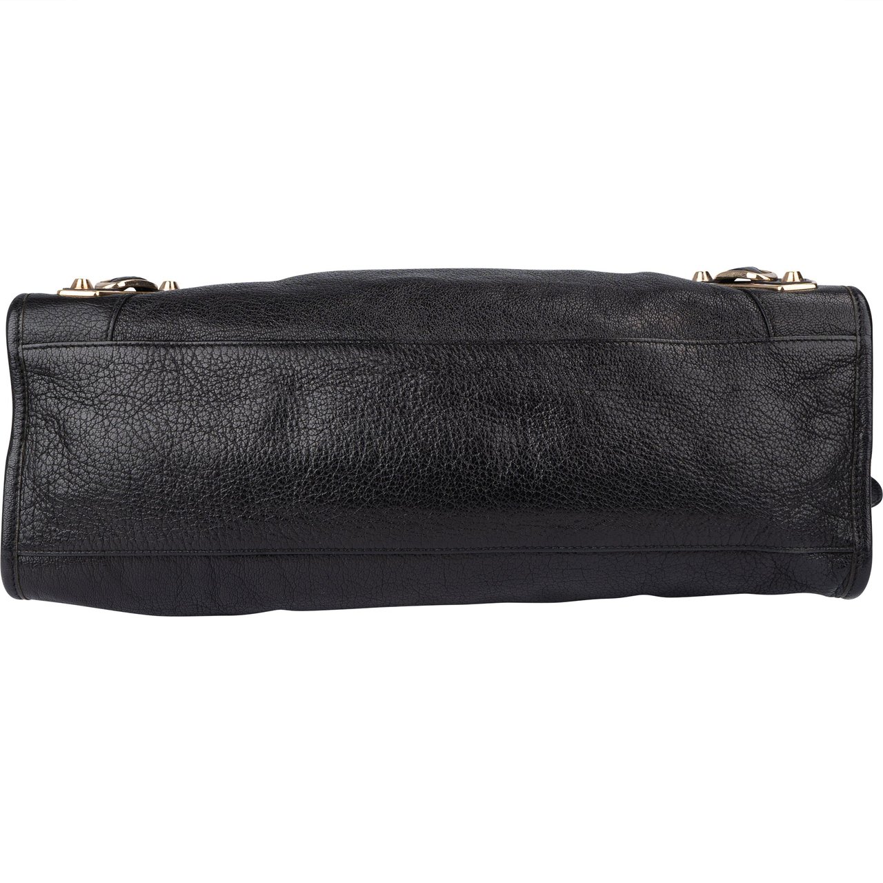 Balenciaga Balenciaga Black Leather City Handbag Zwart