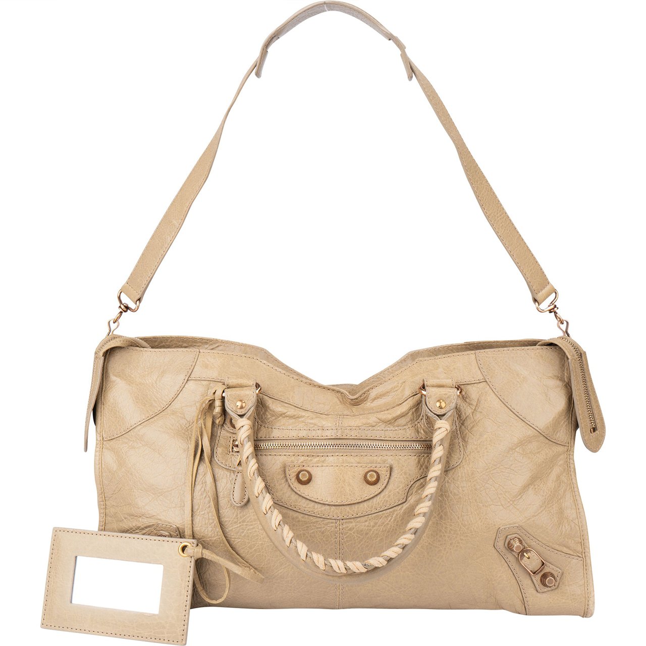 Balenciaga Balenciaga Classic Leather City Handbag Beige