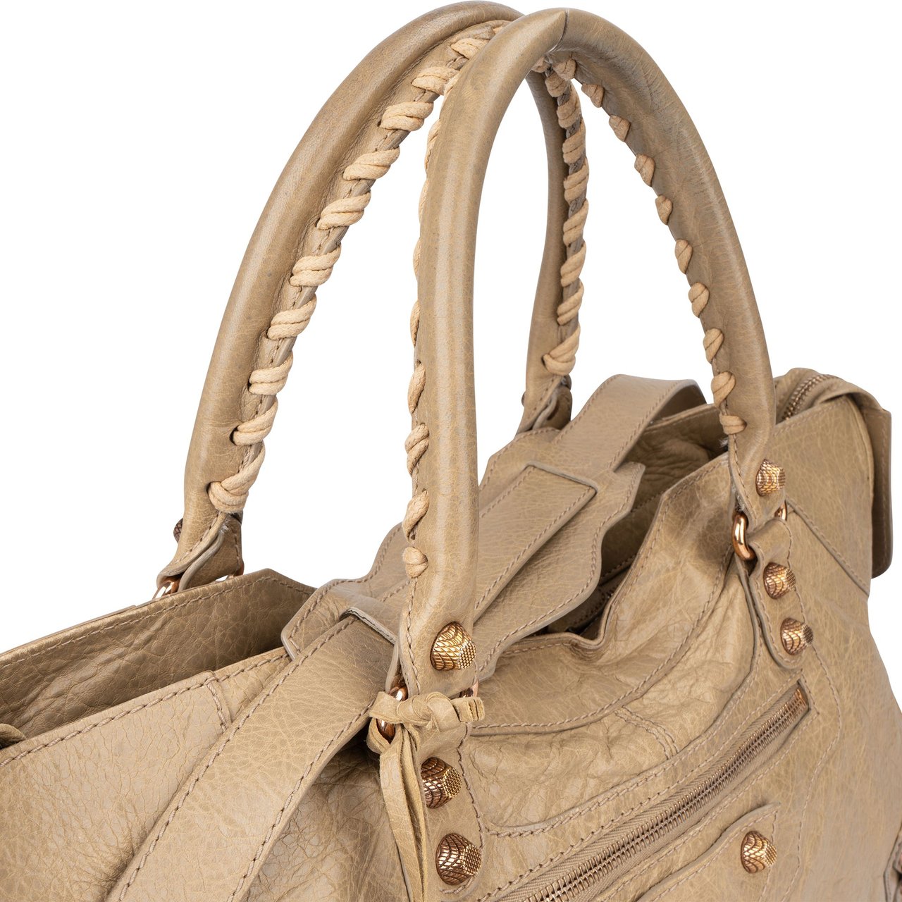 Balenciaga Balenciaga Classic Leather City Handbag Beige