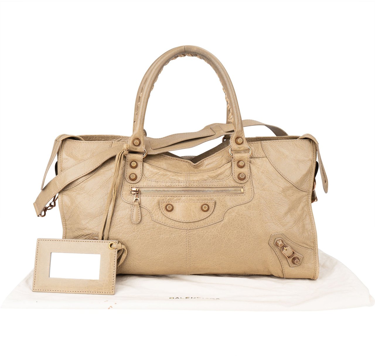 Balenciaga Balenciaga Classic Leather City Handbag Beige