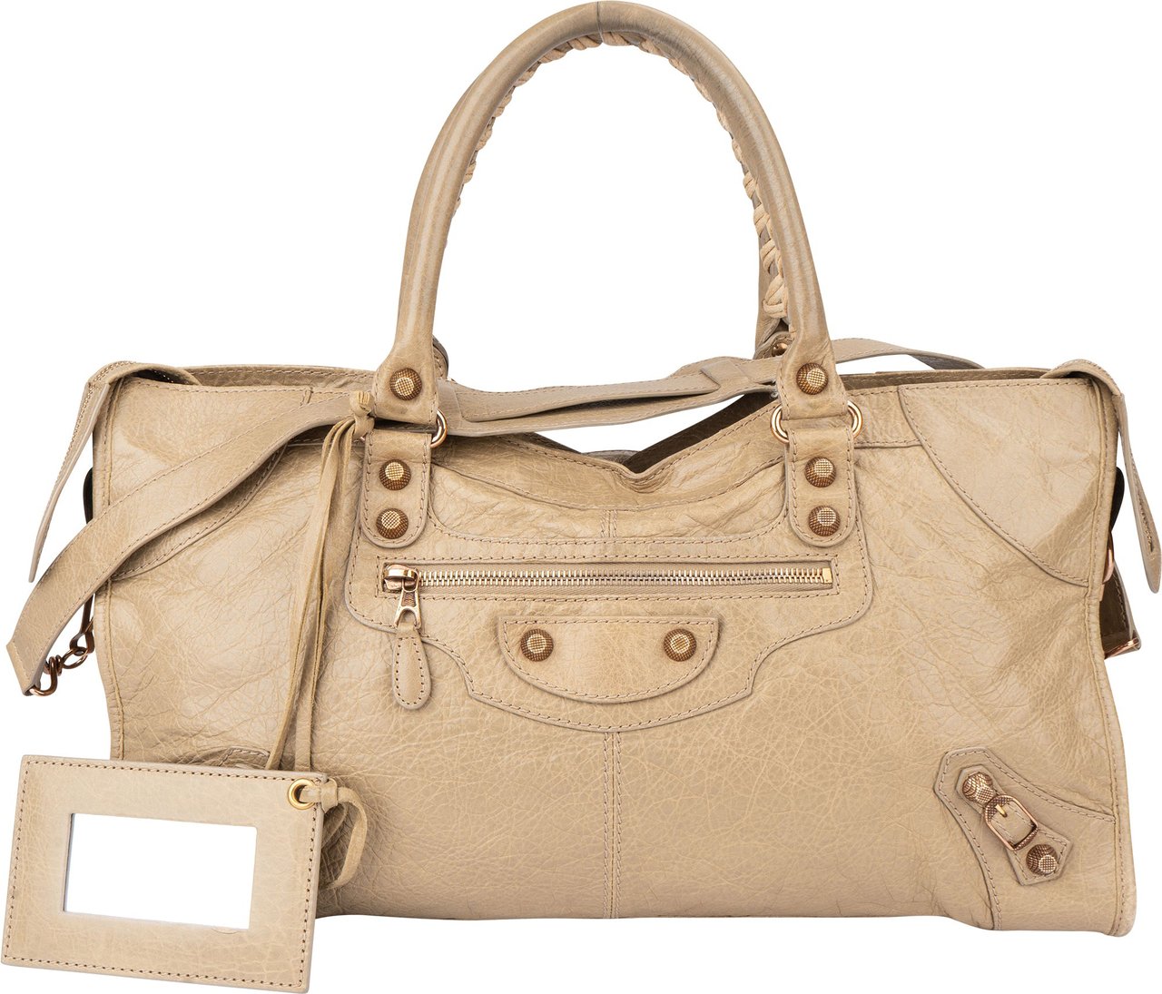 Balenciaga Balenciaga Classic Leather City Handbag Beige