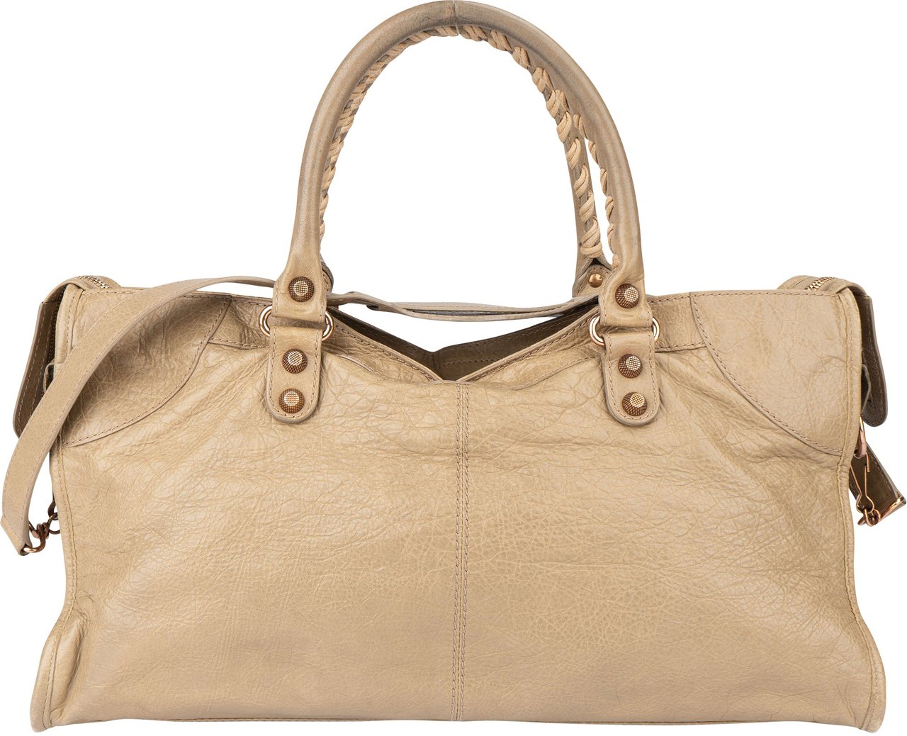 Balenciaga Balenciaga Classic Leather City Handbag Beige