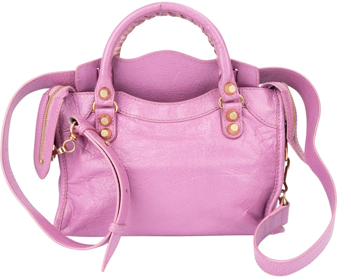Balenciaga Balenciaga Pink Leather Mini City Handbag Roze