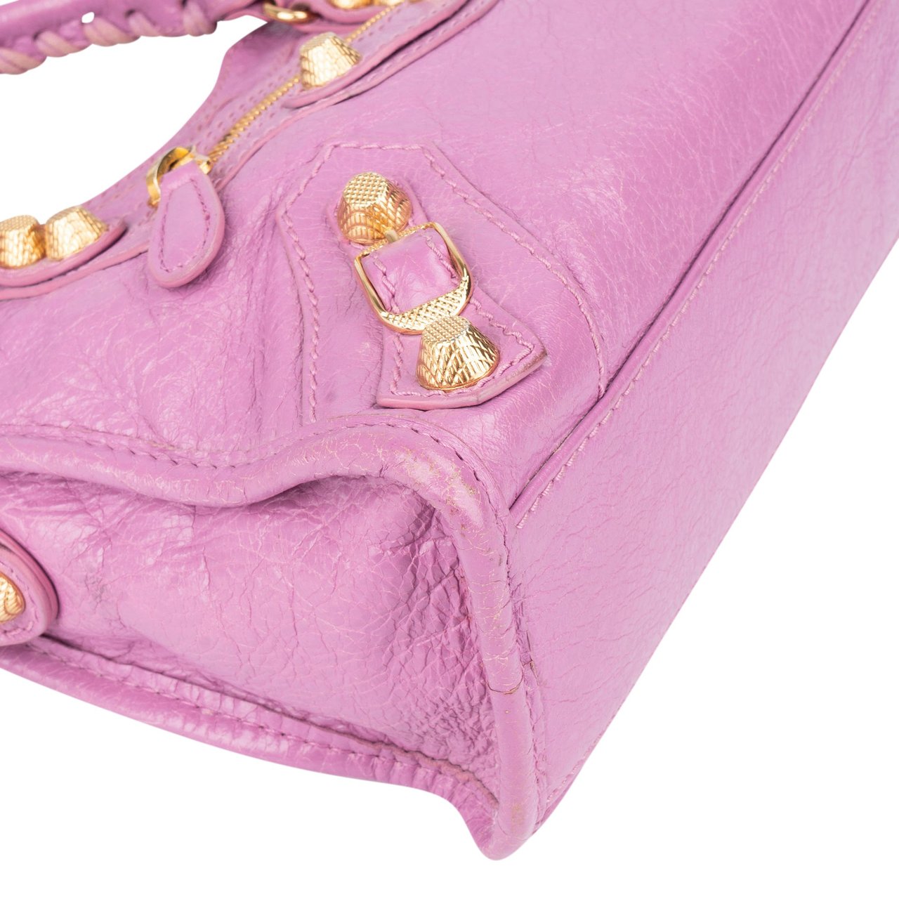 Balenciaga Balenciaga Pink Leather Mini City Handbag Roze