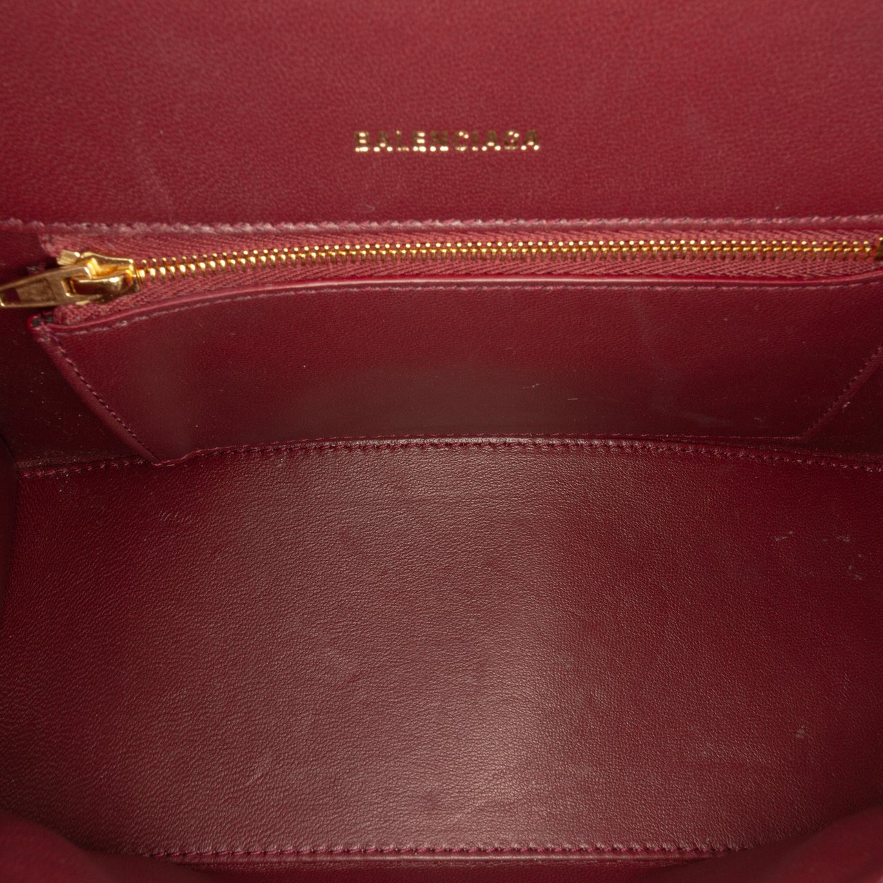 Balenciaga Small Lizard Embossed Calfskin Hourglass Top Handle Bag Rood
