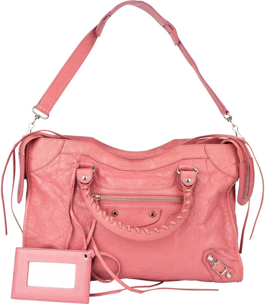 Balenciaga Balenciaga Pink Leather City Handbag Roze