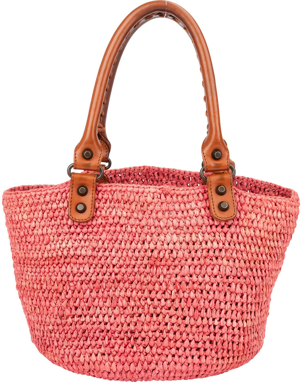 Balenciaga Raffia Panier City Handbag Roze