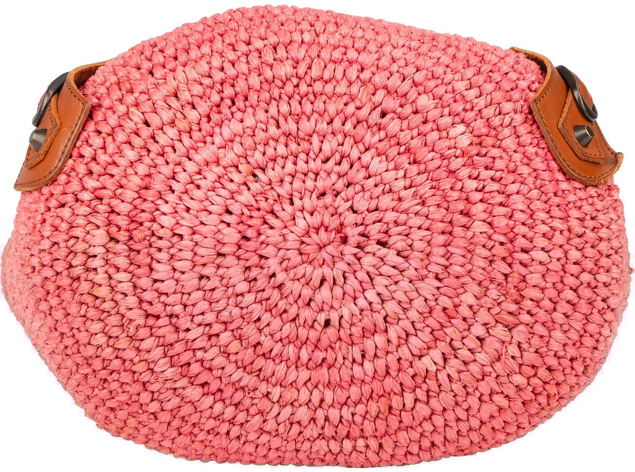 Balenciaga Balenciaga Raffia Panier City Handbag Roze