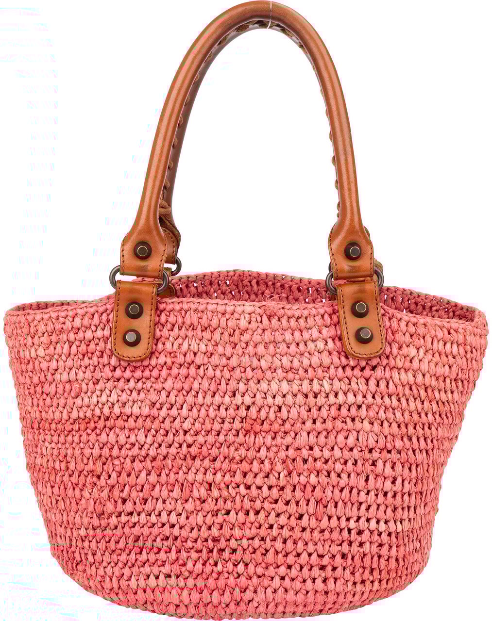 Balenciaga Balenciaga Raffia Panier City Handbag Roze