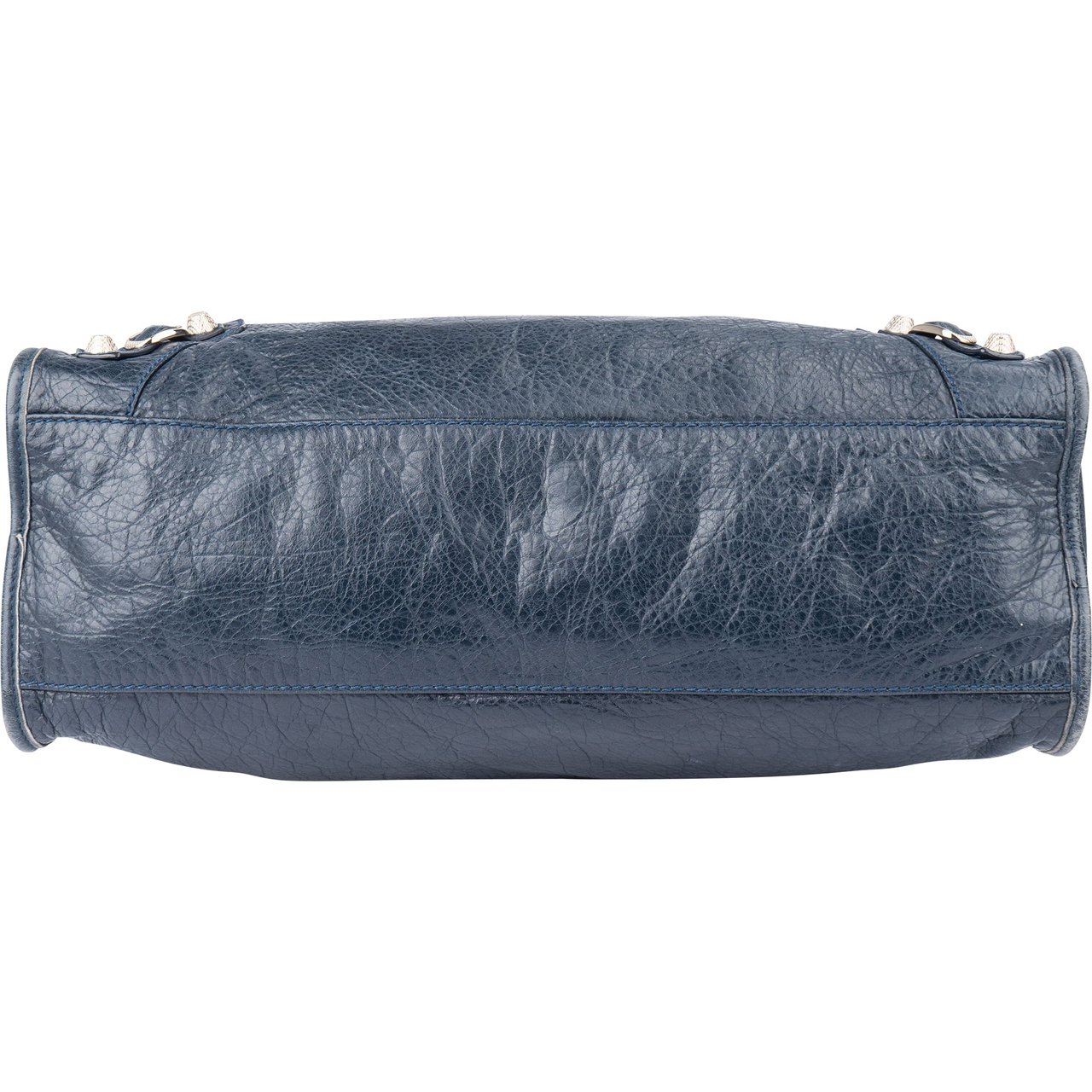 Balenciaga Balenciaga Blue Leather City Handbag Blauw