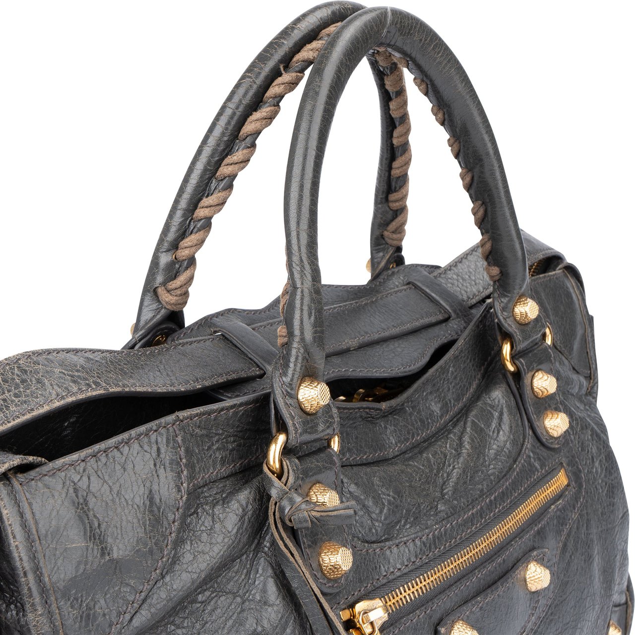Balenciaga Balenciaga Grey Leather City Handbag Divers