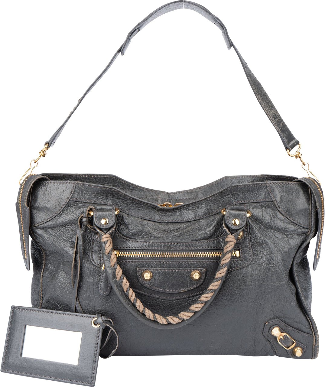 Balenciaga Balenciaga Grey Leather City Handbag Divers