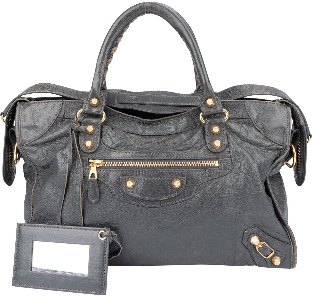 Balenciaga Balenciaga Grey Leather City Handbag Divers