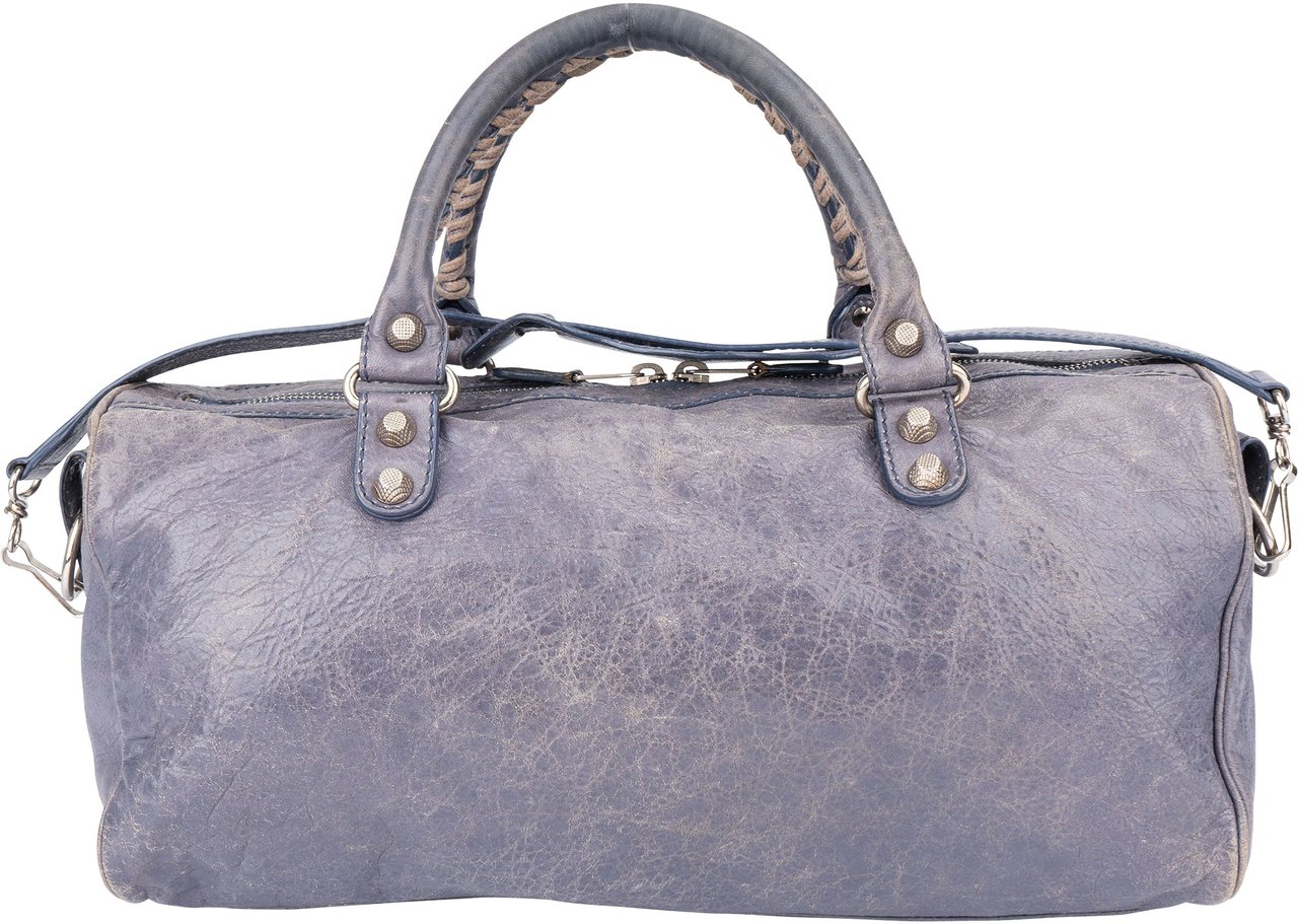 Balenciaga Balenciaga Leather City Handbag Blauw