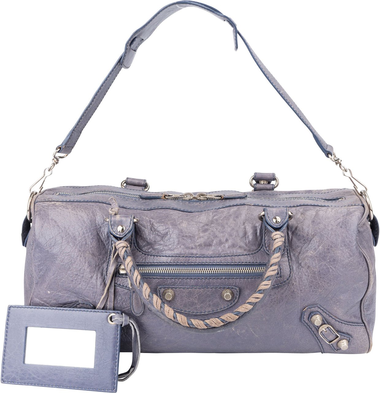 Balenciaga Balenciaga Leather City Handbag Blauw