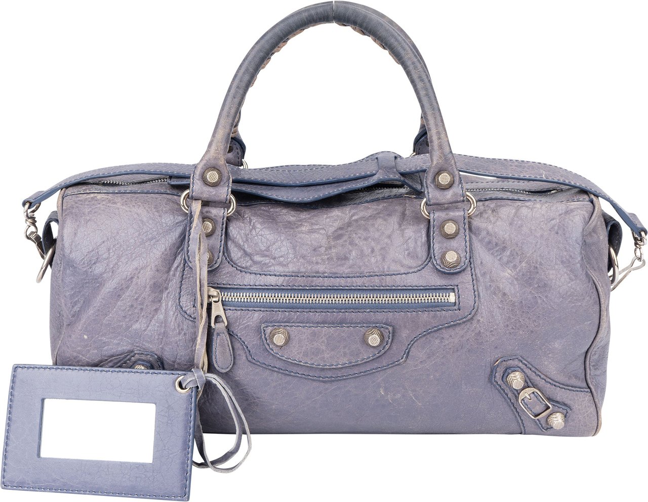 Balenciaga Balenciaga Leather City Handbag Blauw
