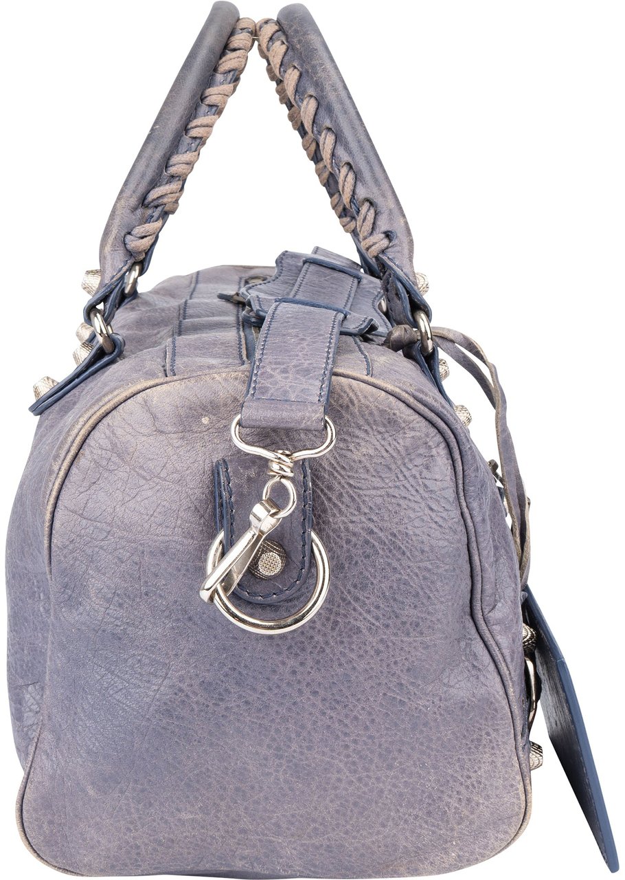 Balenciaga Balenciaga Leather City Handbag Blauw