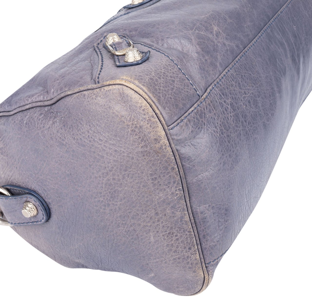 Balenciaga Balenciaga Leather City Handbag Blauw