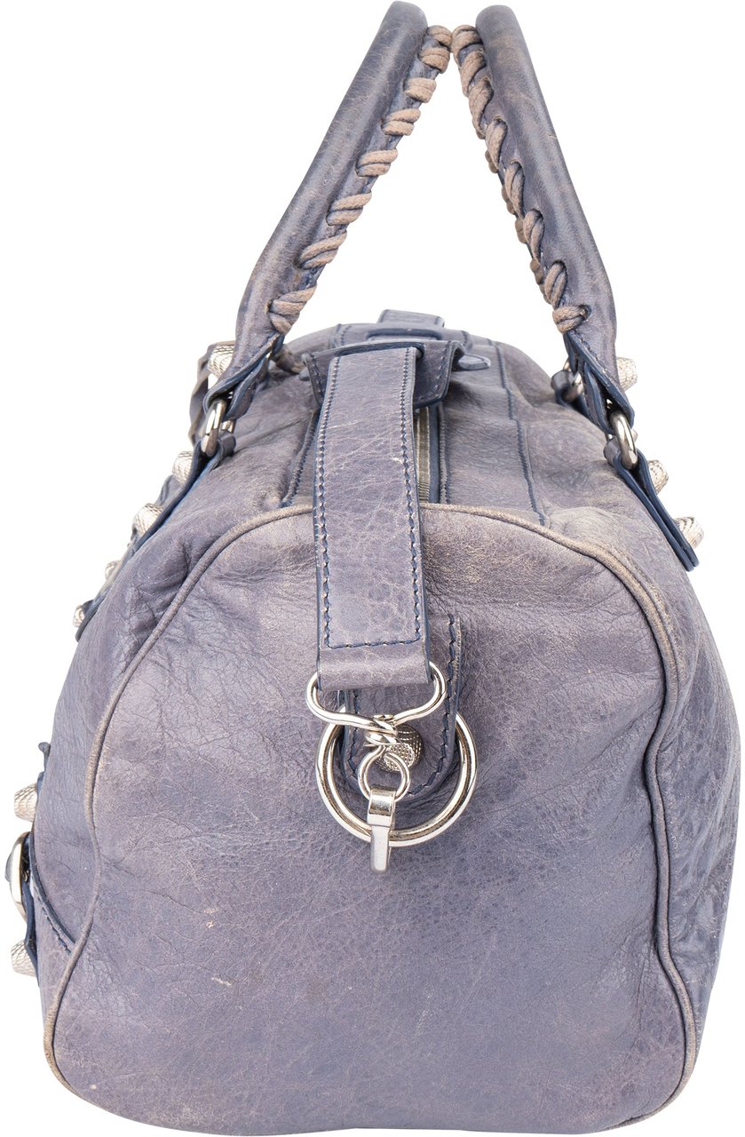 Balenciaga Balenciaga Leather City Handbag Blauw