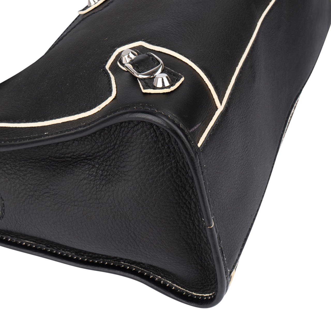 Balenciaga Balenciaga Bicolor Leather City Handbag Zwart