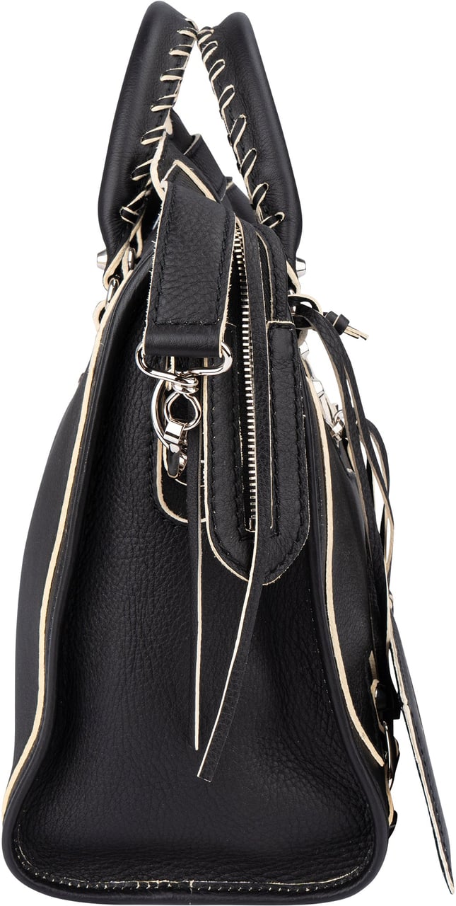 Balenciaga Balenciaga Bicolor Leather City Handbag Zwart