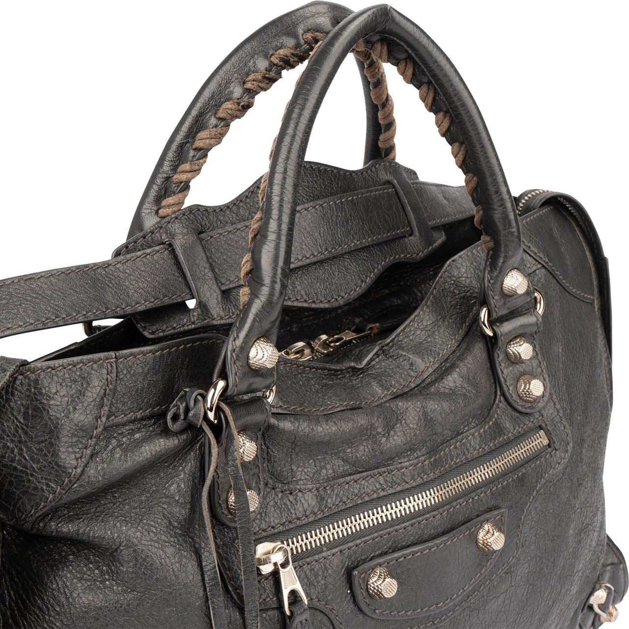 Balenciaga Balenciaga Grey Leather City Handbag Divers