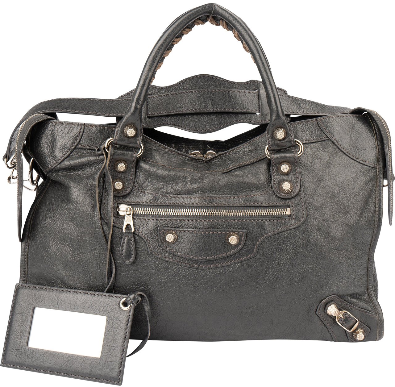 Balenciaga Balenciaga Grey Leather City Handbag Divers