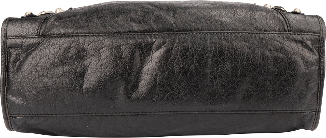 Balenciaga Balenciaga Black Leather City Handbag Zwart
