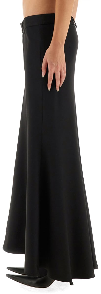 Balenciaga "GODET" MAXI SKIRT Zwart