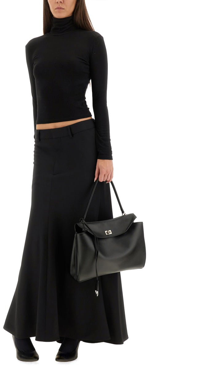 Balenciaga "GODET" MAXI SKIRT Zwart