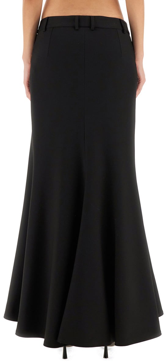 Balenciaga "GODET" MAXI SKIRT Zwart
