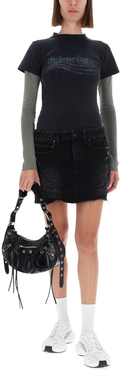 Balenciaga MINISKIRT "CITY" Zwart