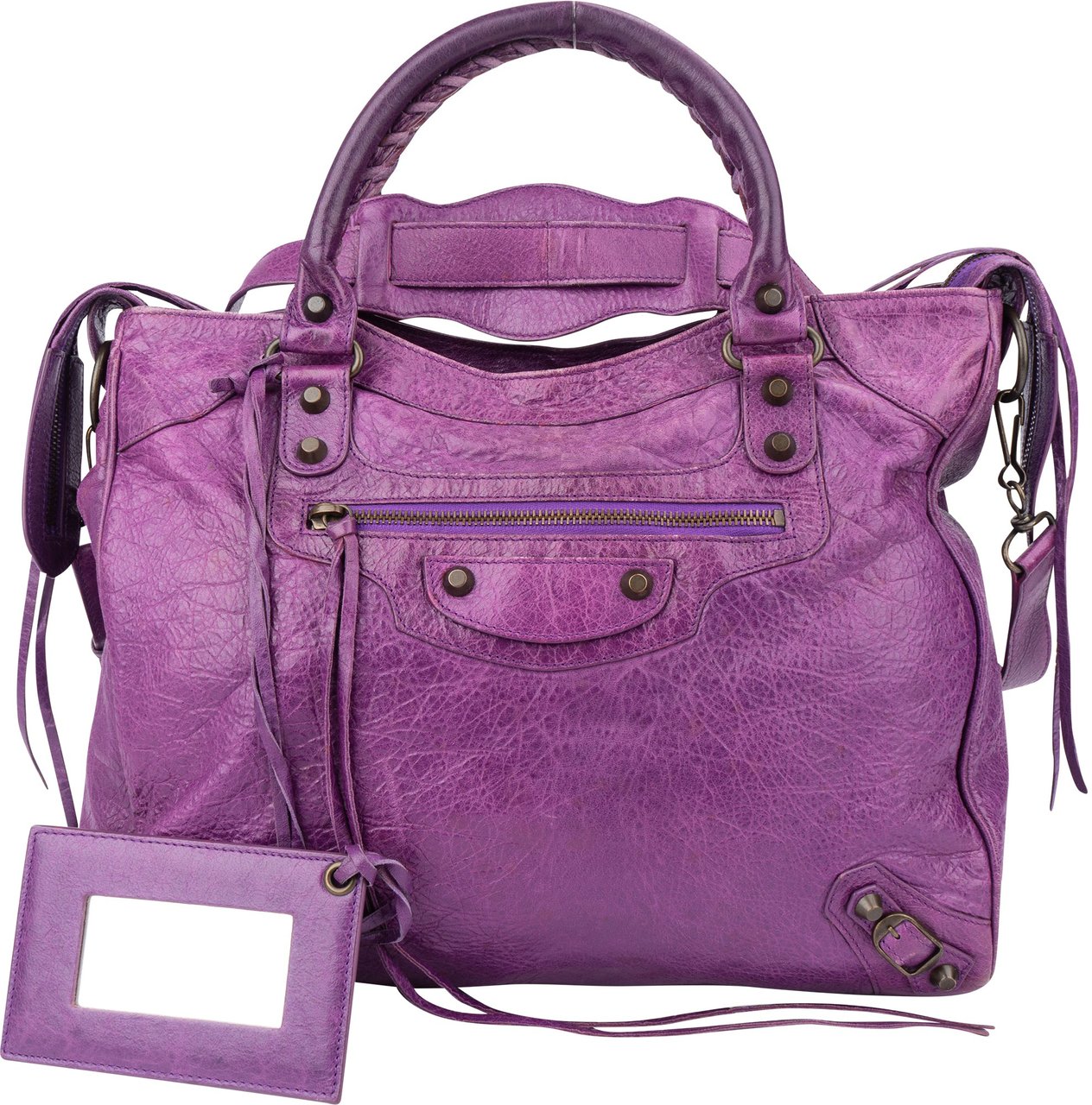 Balenciaga Balenciaga Purple Leather Classic City Handbag Paars