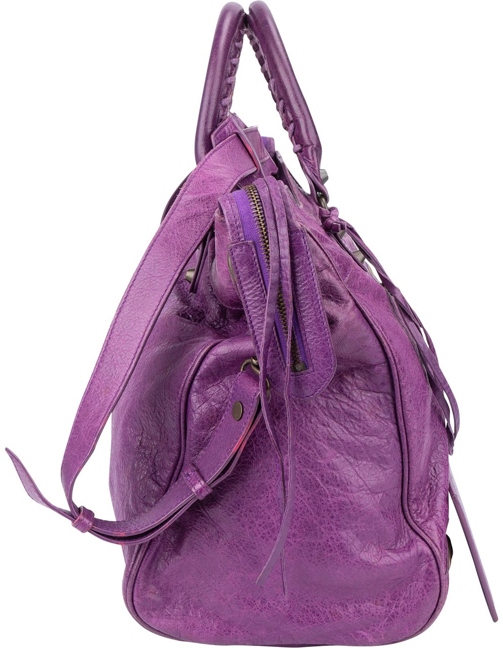 Balenciaga Balenciaga Purple Leather Classic City Handbag Paars