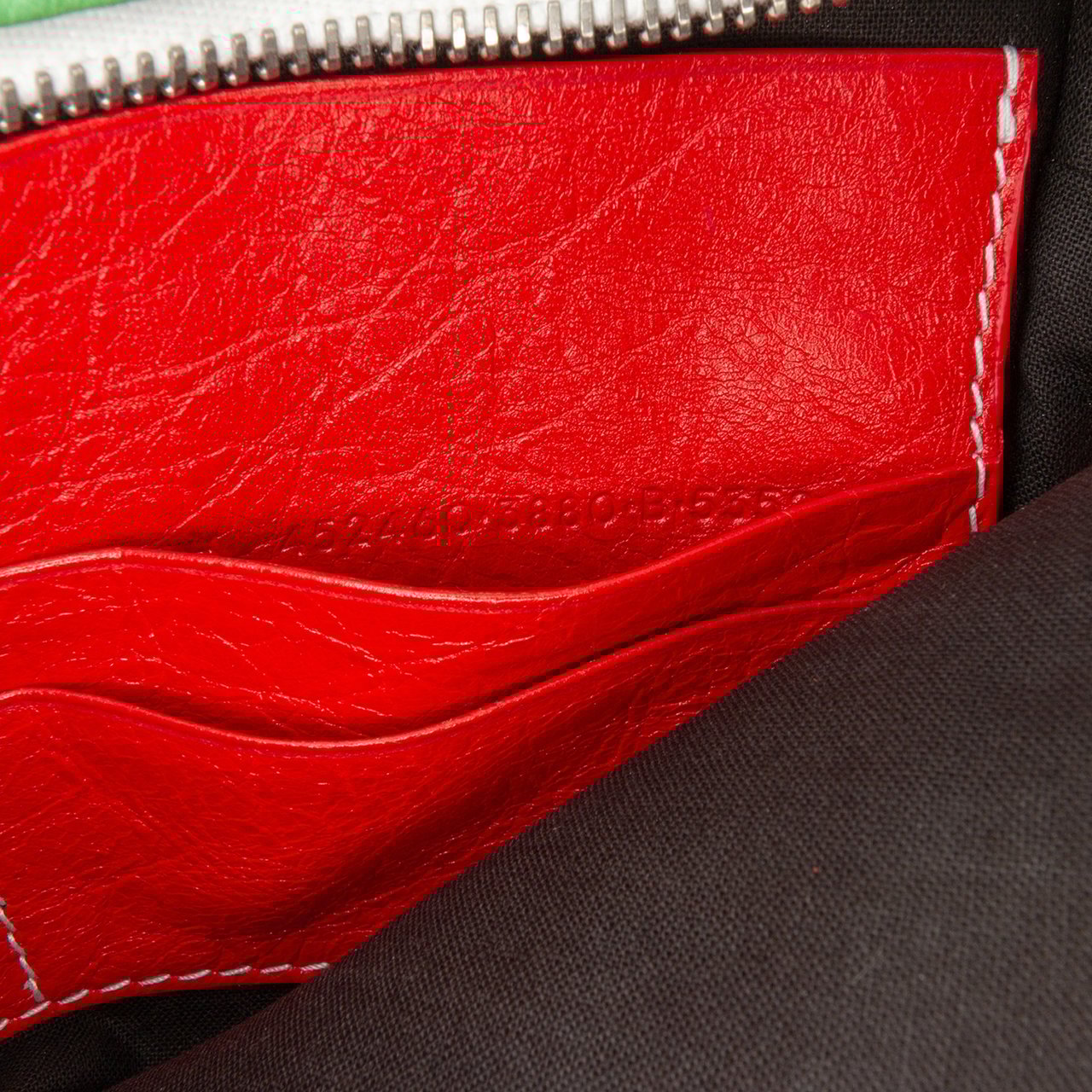 Balenciaga Lambskin Bazar Crossbody Groen