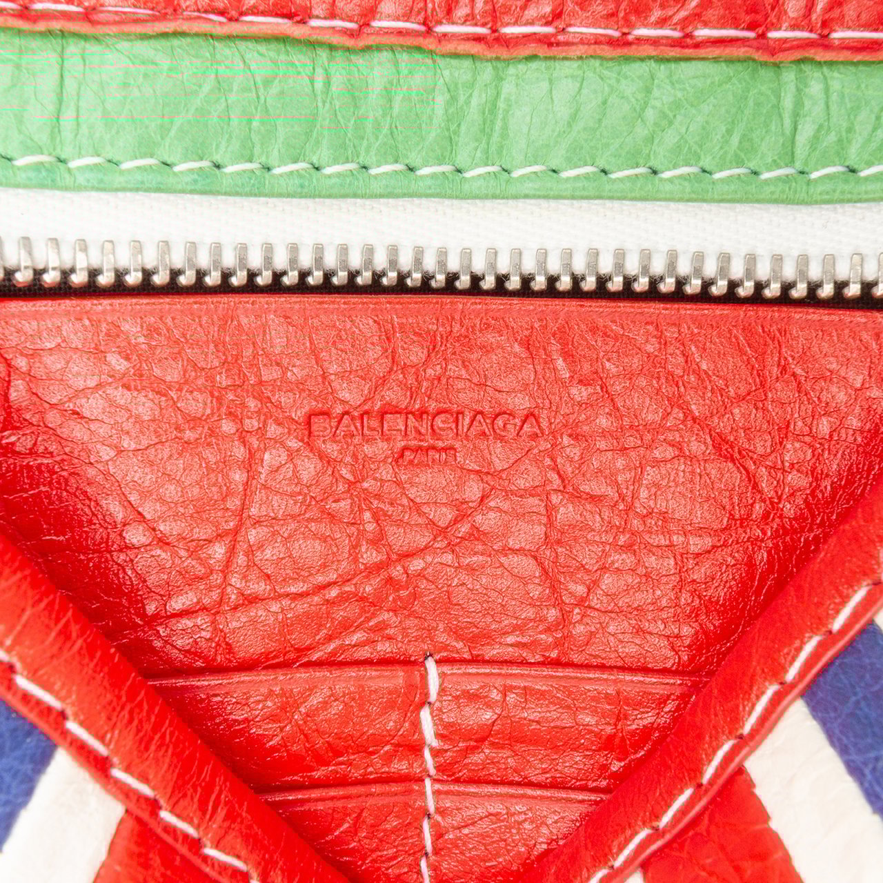 Balenciaga Lambskin Bazar Crossbody Groen