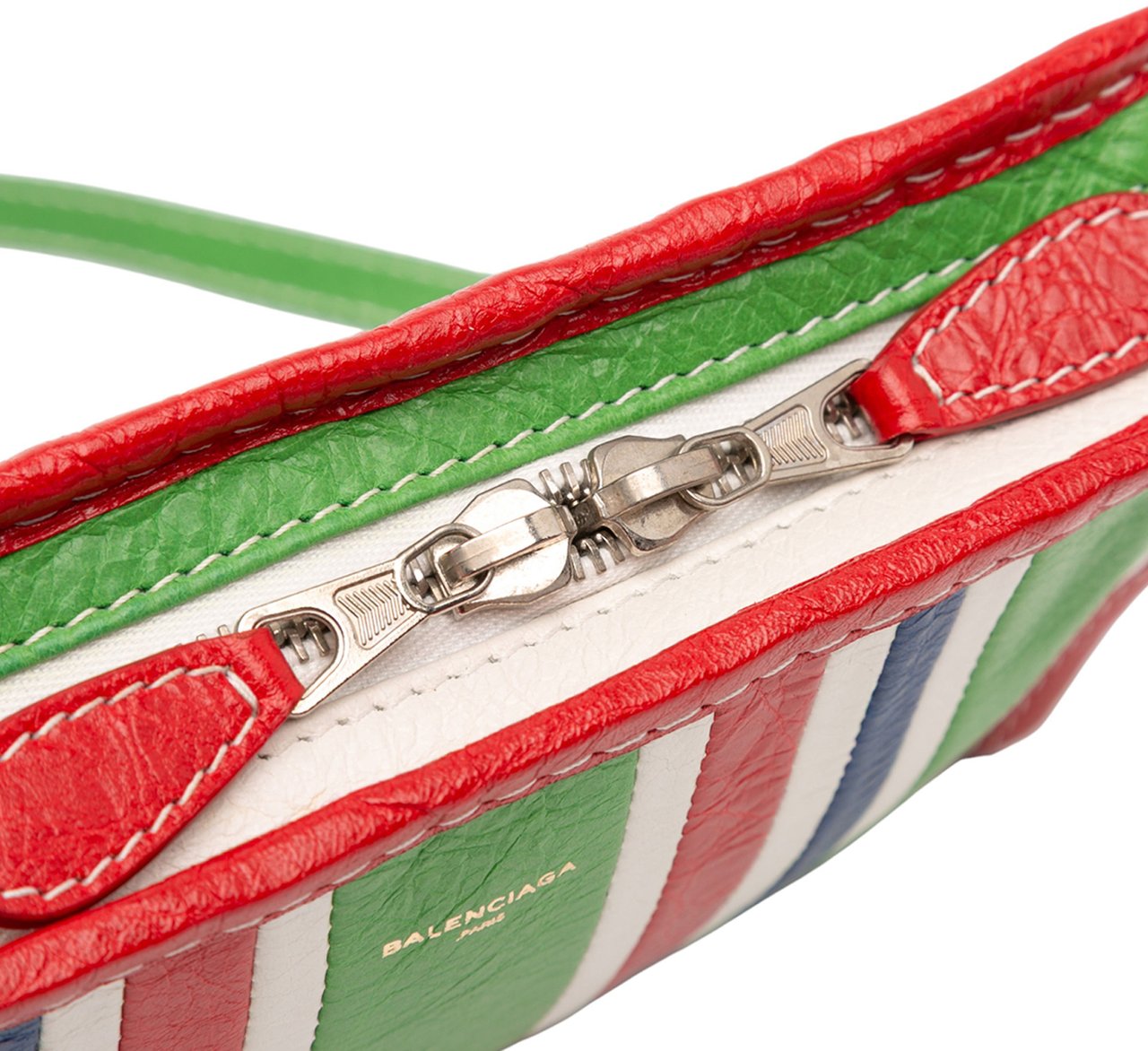 Balenciaga Lambskin Bazar Crossbody Groen