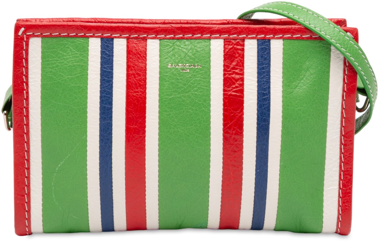 Balenciaga Lambskin Bazar Crossbody Groen