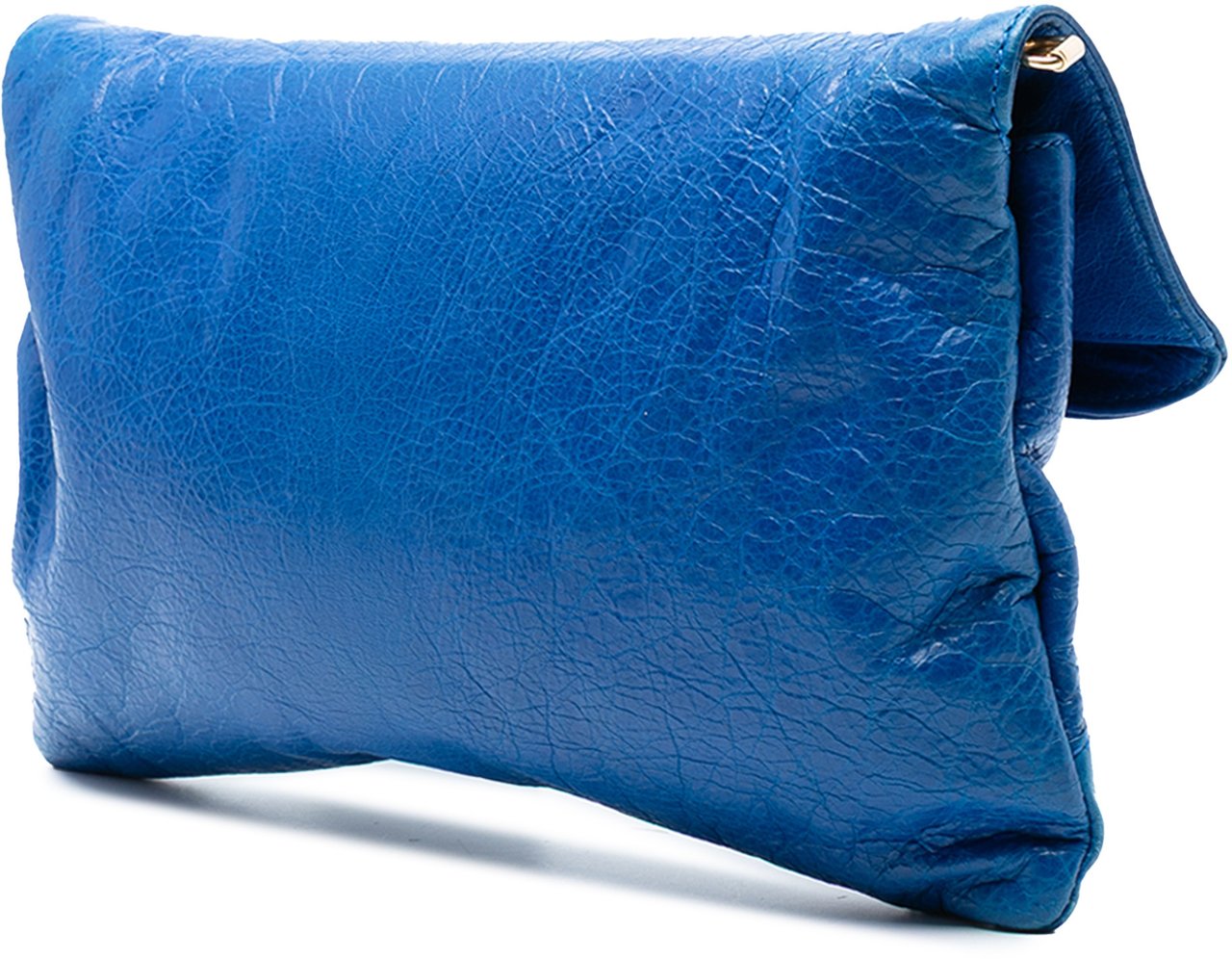 Balenciaga Lambskin Motocross Giant 12 Envelope Clutch With Strap Blauw