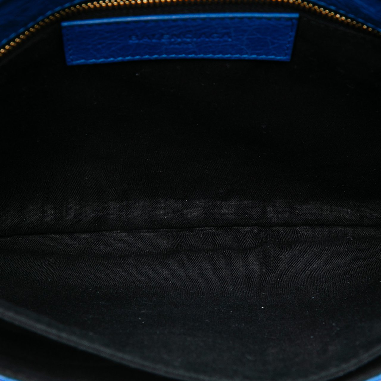 Balenciaga Lambskin Motocross Giant 12 Envelope Clutch With Strap Blauw