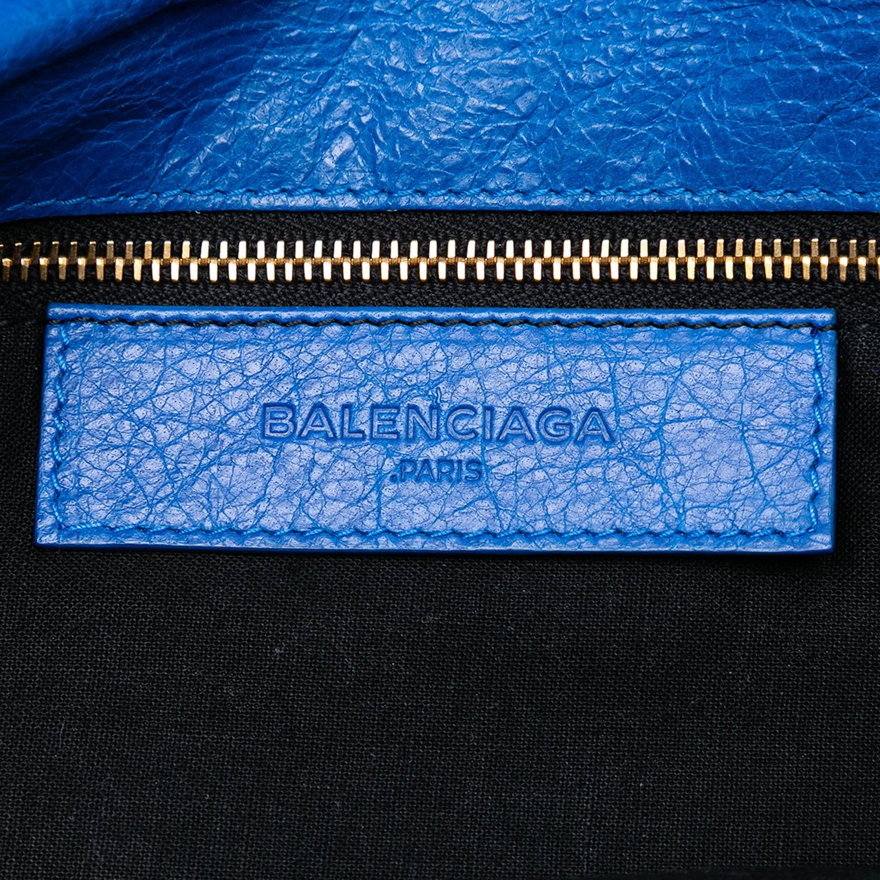 Balenciaga Lambskin Motocross Giant 12 Envelope Clutch With Strap Blauw
