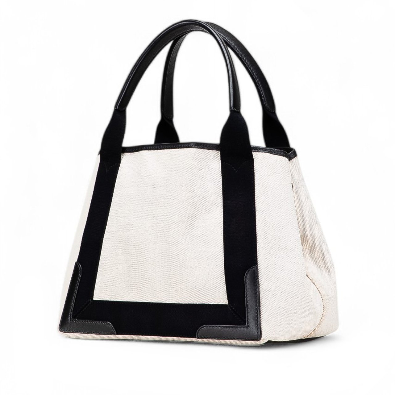 Balenciaga Canvas Navy Cabas Tote S Wit