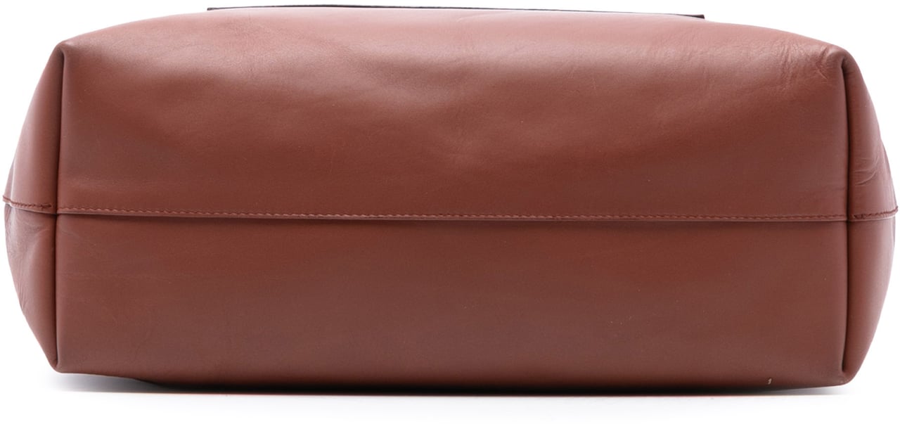 Balenciaga Bicolor Leather Pocket Shopping Tote Bruin