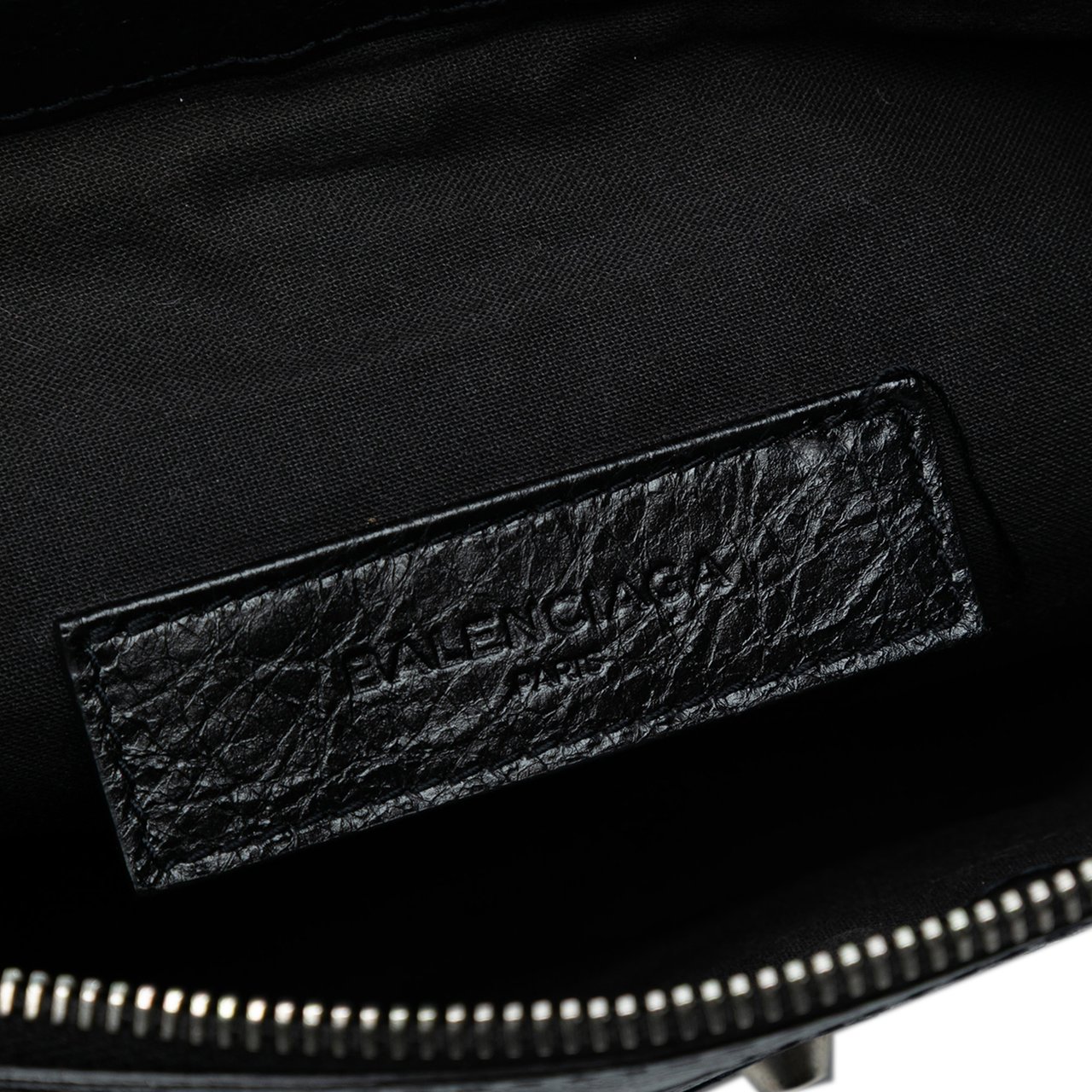 Balenciaga Lambskin Motocross Classic Clip M Clutch Zwart