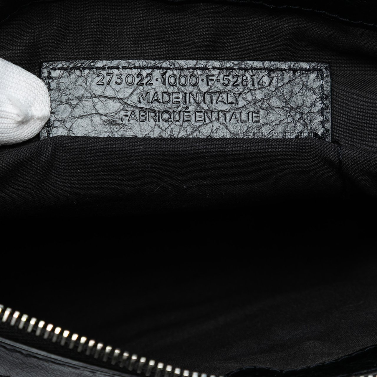 Balenciaga Lambskin Motocross Classic Clip M Clutch Zwart