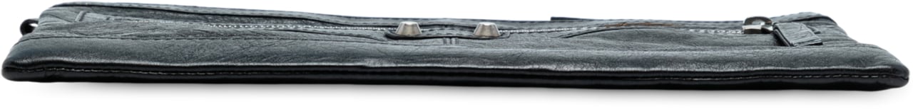 Balenciaga Lambskin Motocross Classic Clip M Clutch Zwart