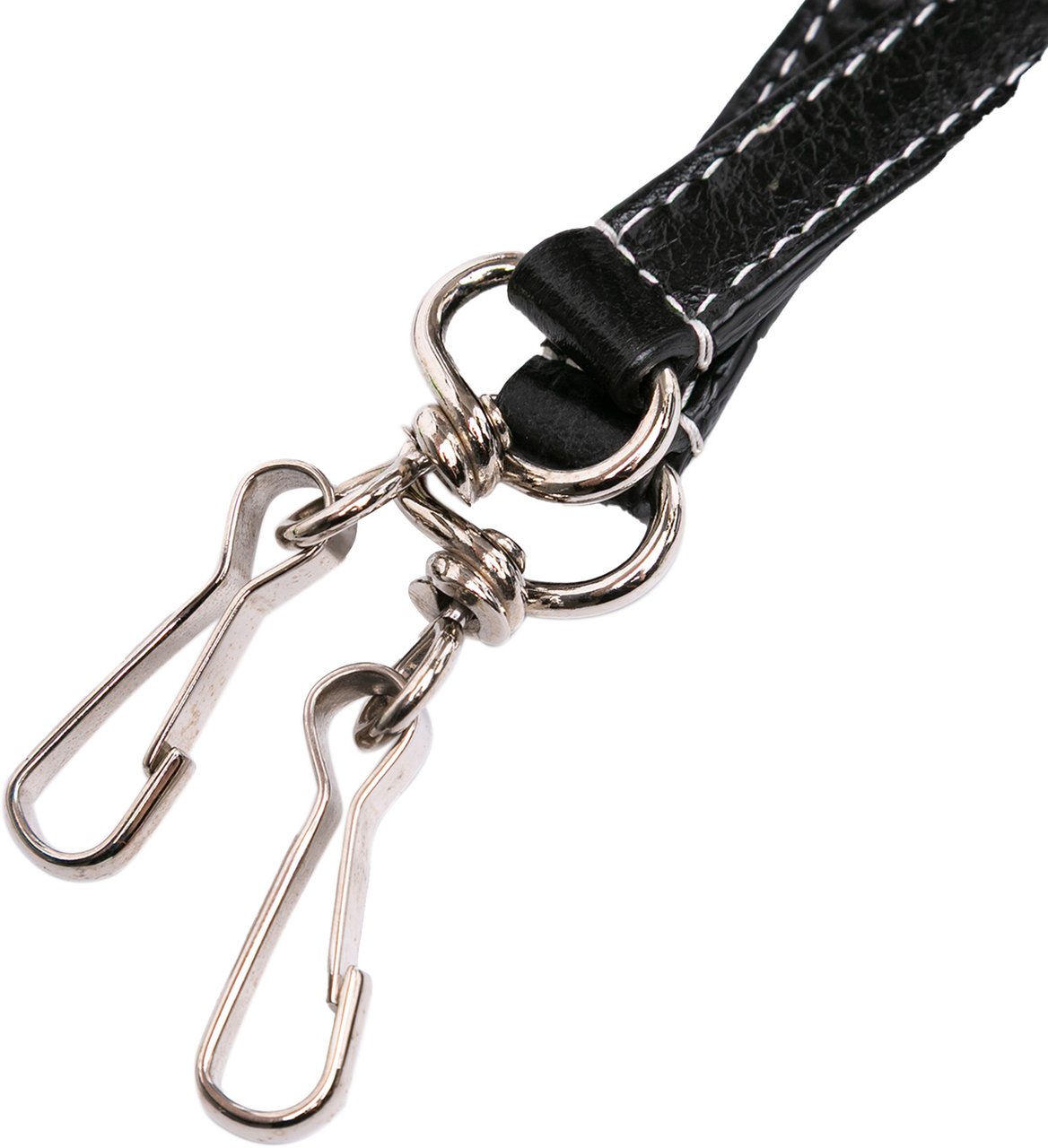 Balenciaga XXS Lambskin Fringe Bazar Shopper Satchel Zwart