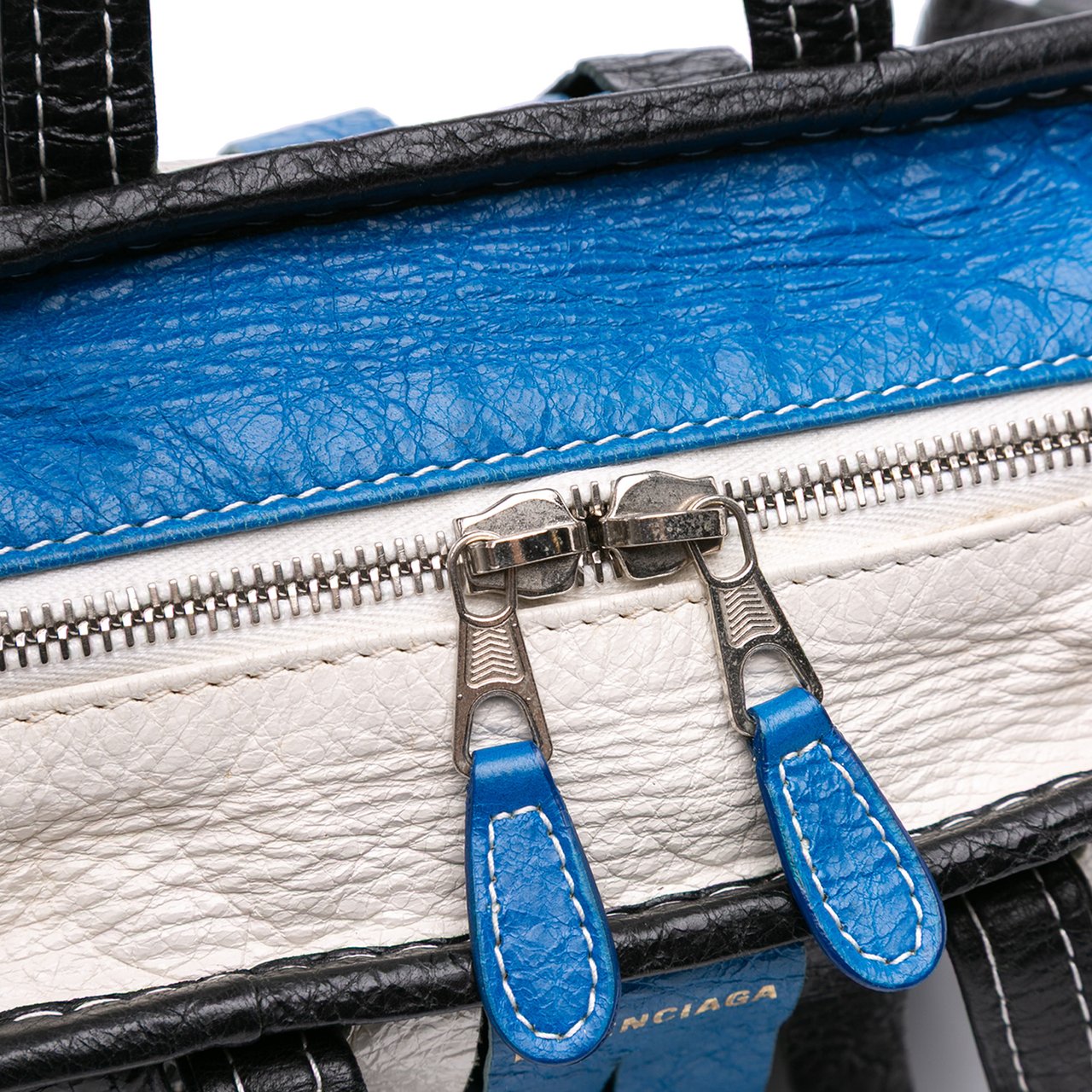 Balenciaga XXS Lambskin Fringe Bazar Shopper Satchel Zwart