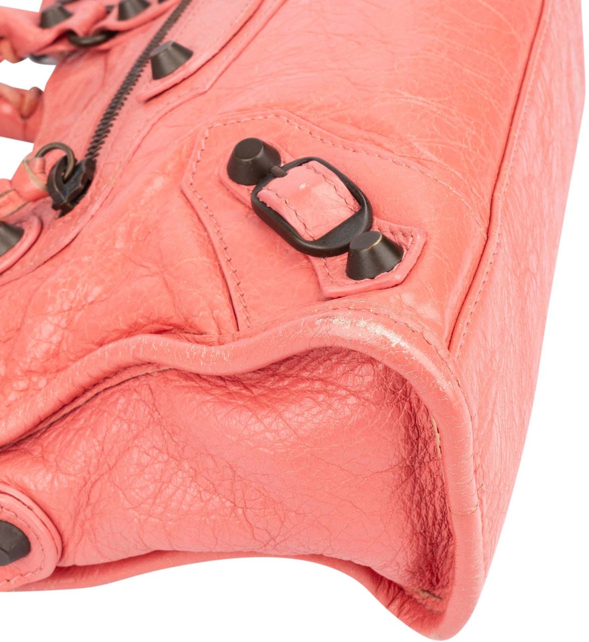 Balenciaga Balenciaga Pink Leather Mini City Handbag Roze