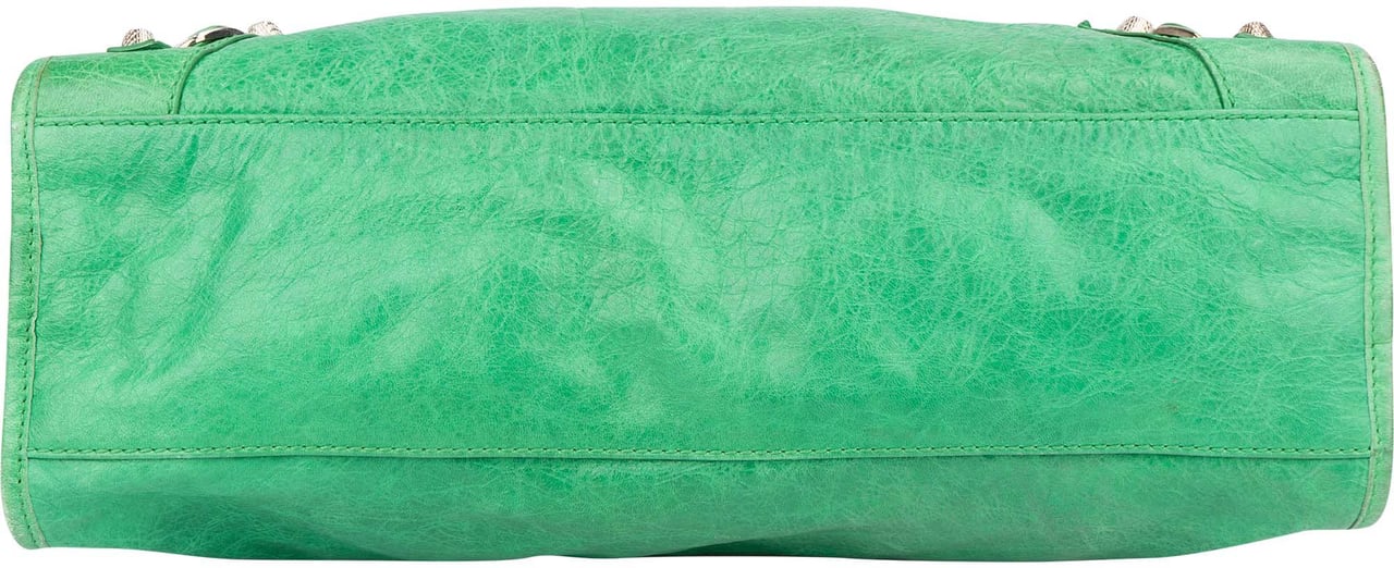 Balenciaga Balenciaga Classic Green Leather City Handbag Groen